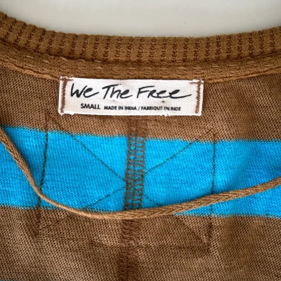 We The Free Sail Away Long Sleeve Tee Savannah Blue Combo NWOT - Picture 14 of 14